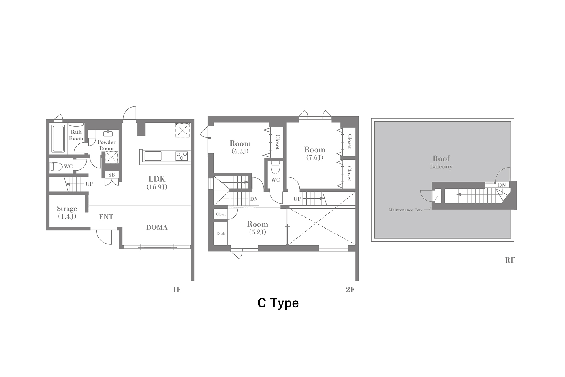 Cタイプの間取図