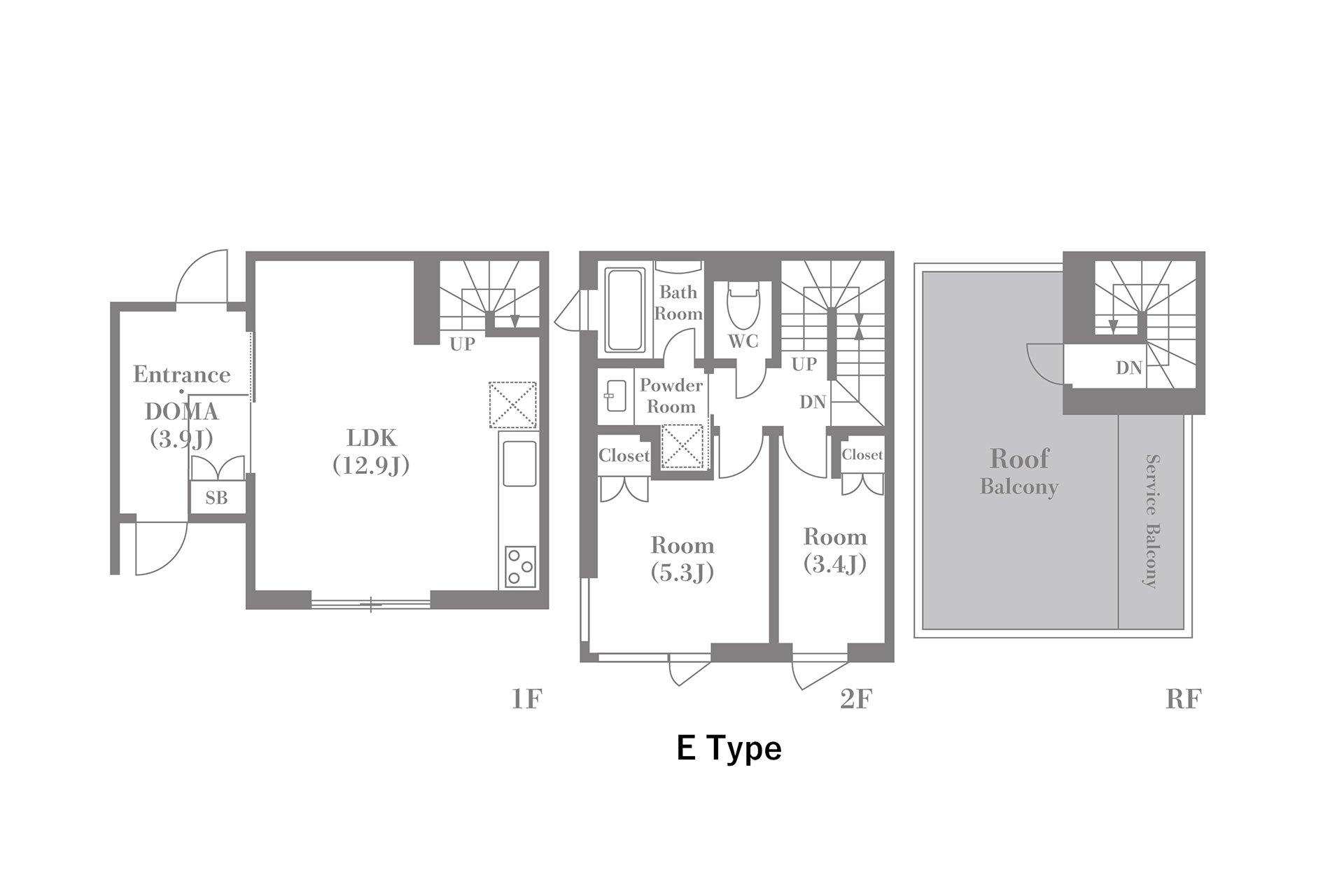 Eタイプの間取図