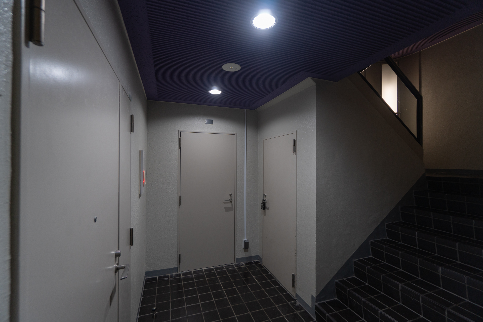 出入り口以外にも収納PS用の扉もあり