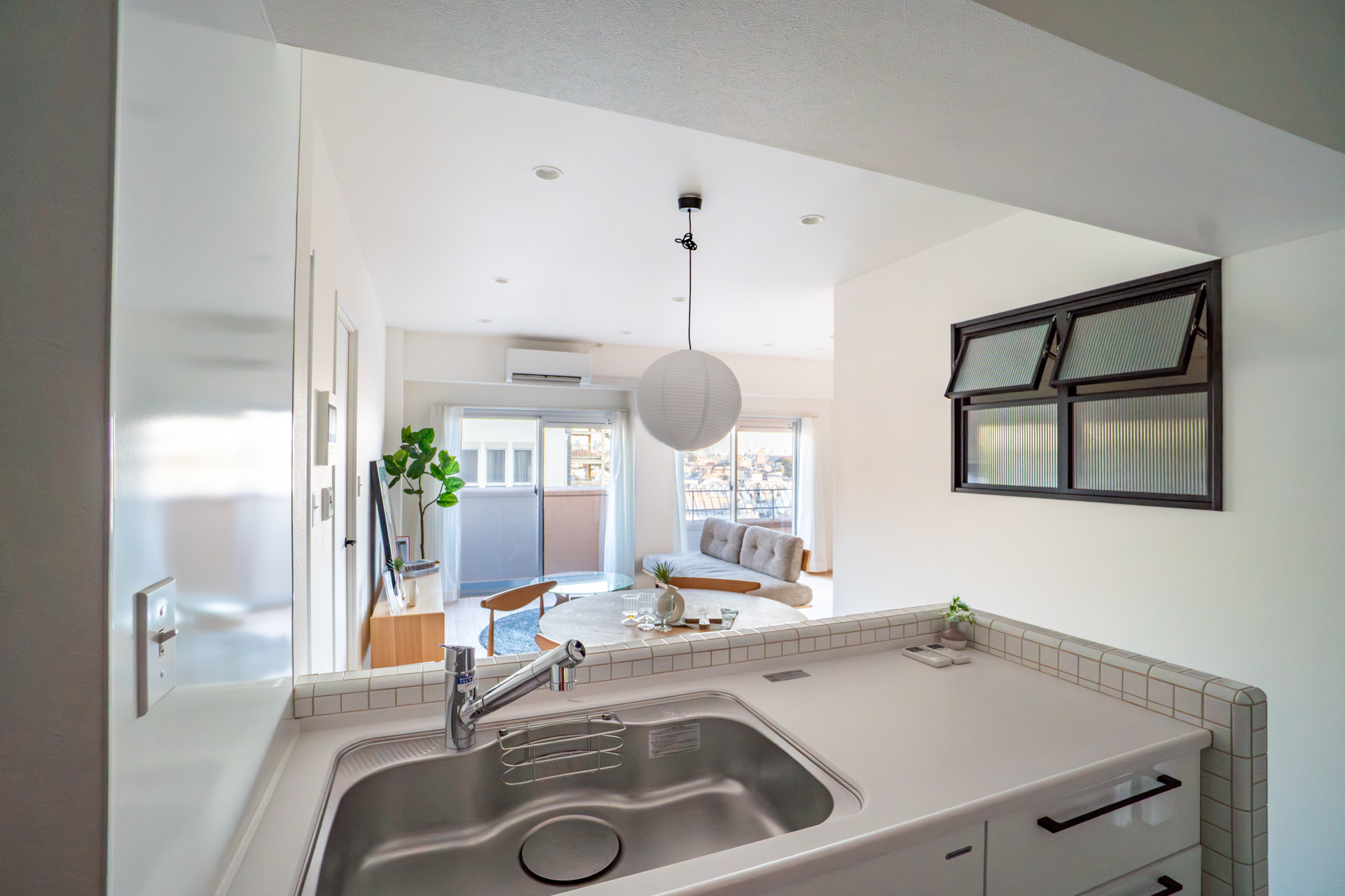 キッチンからLDごしにもビューがある開放感