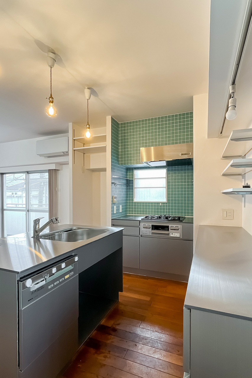 このL字＋アイランド型のキッチン