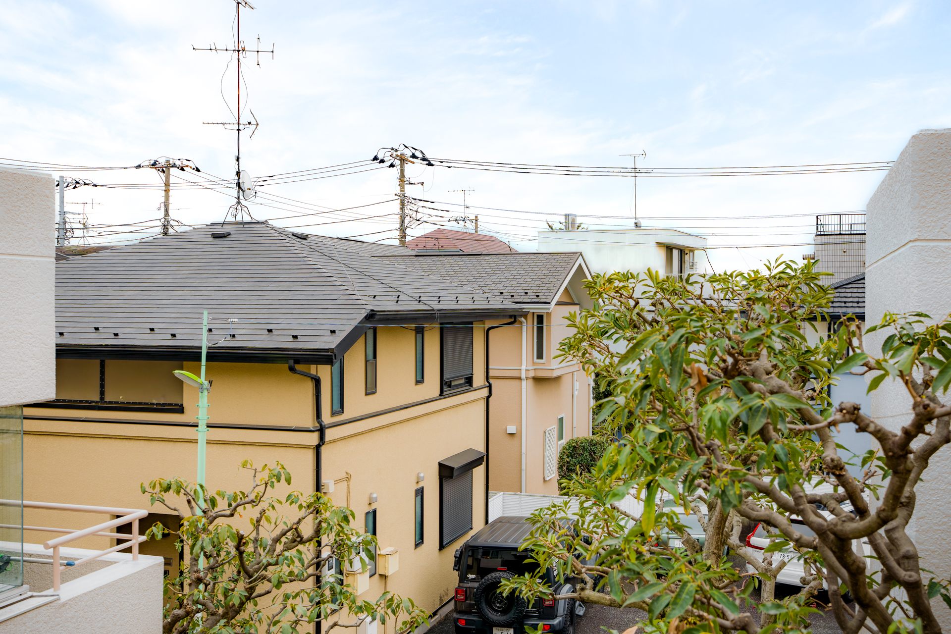 リビングのバルコニーからの眺め