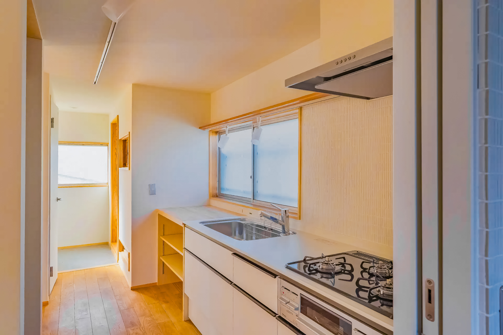 グリル付き3口コンロ