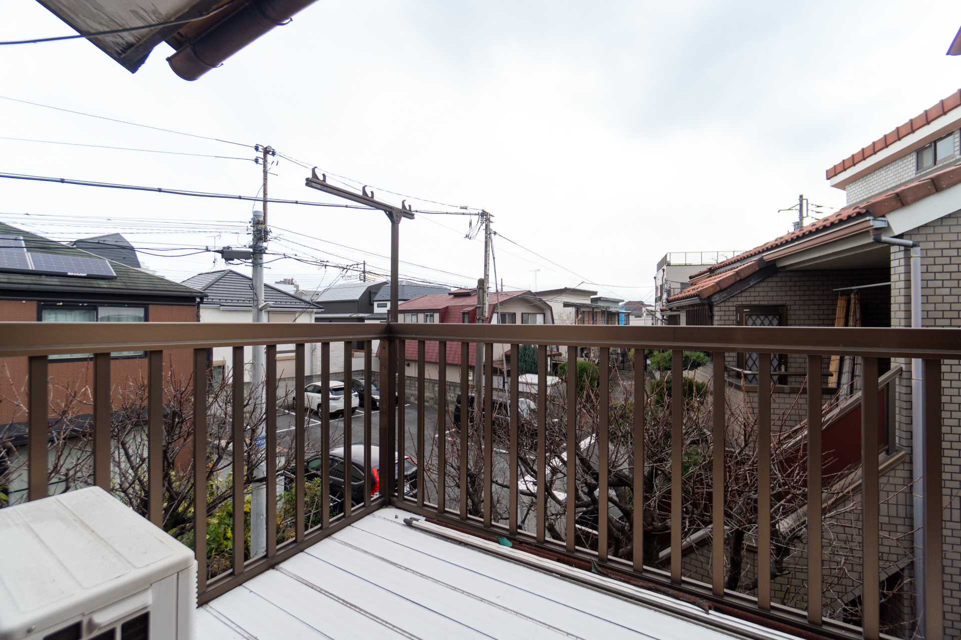 3帖大のバルコニー
