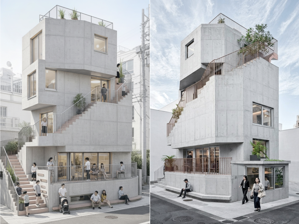 ビルからまちに滲み出す