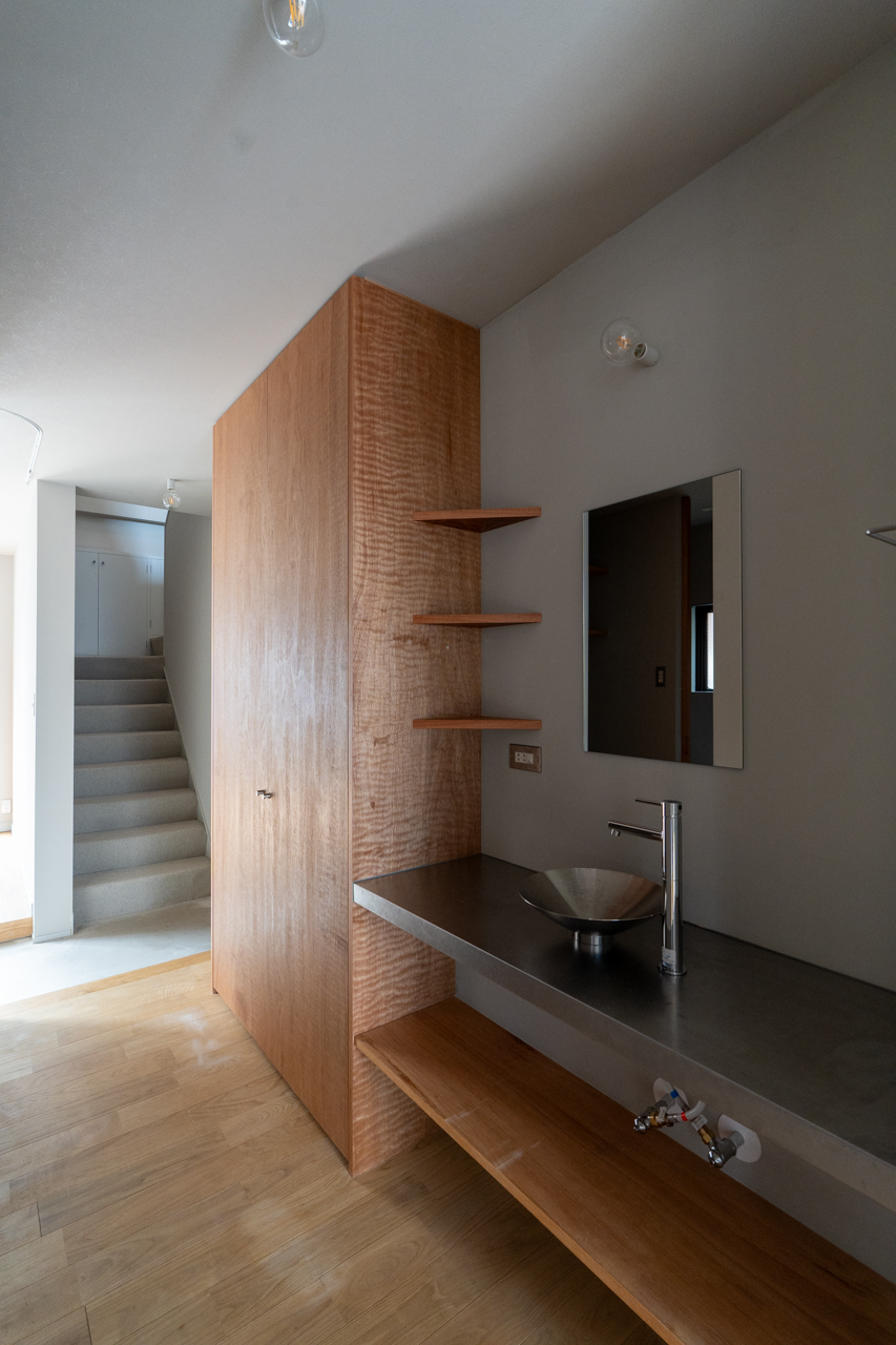 洗面スペースも広め
